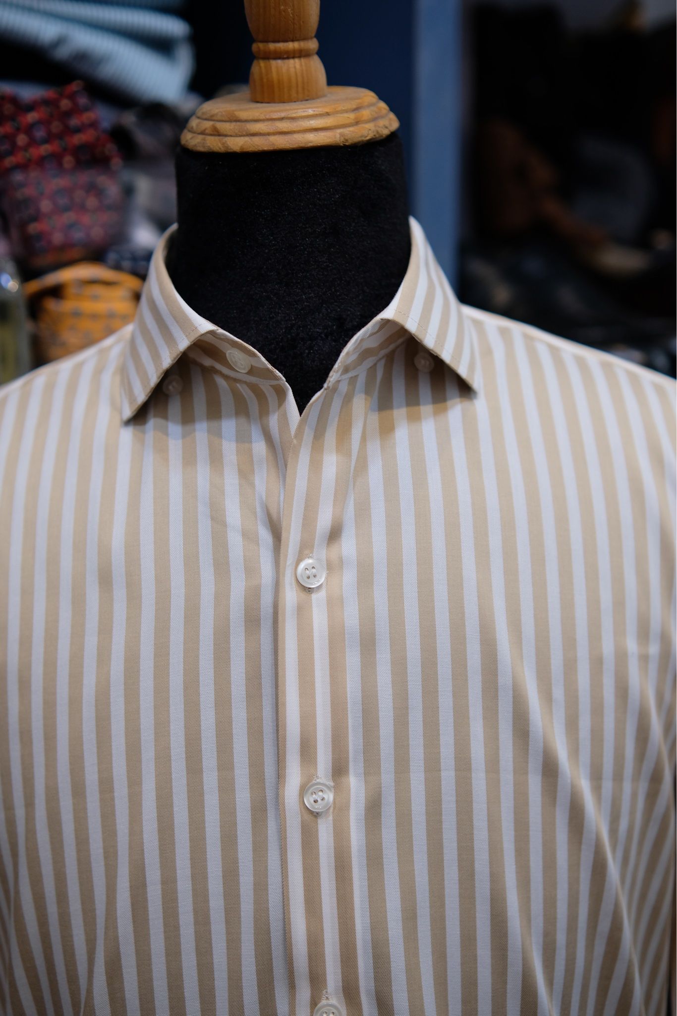  [No Restock] Sơ mi màu Beige lớn, vải Cotton oxford 