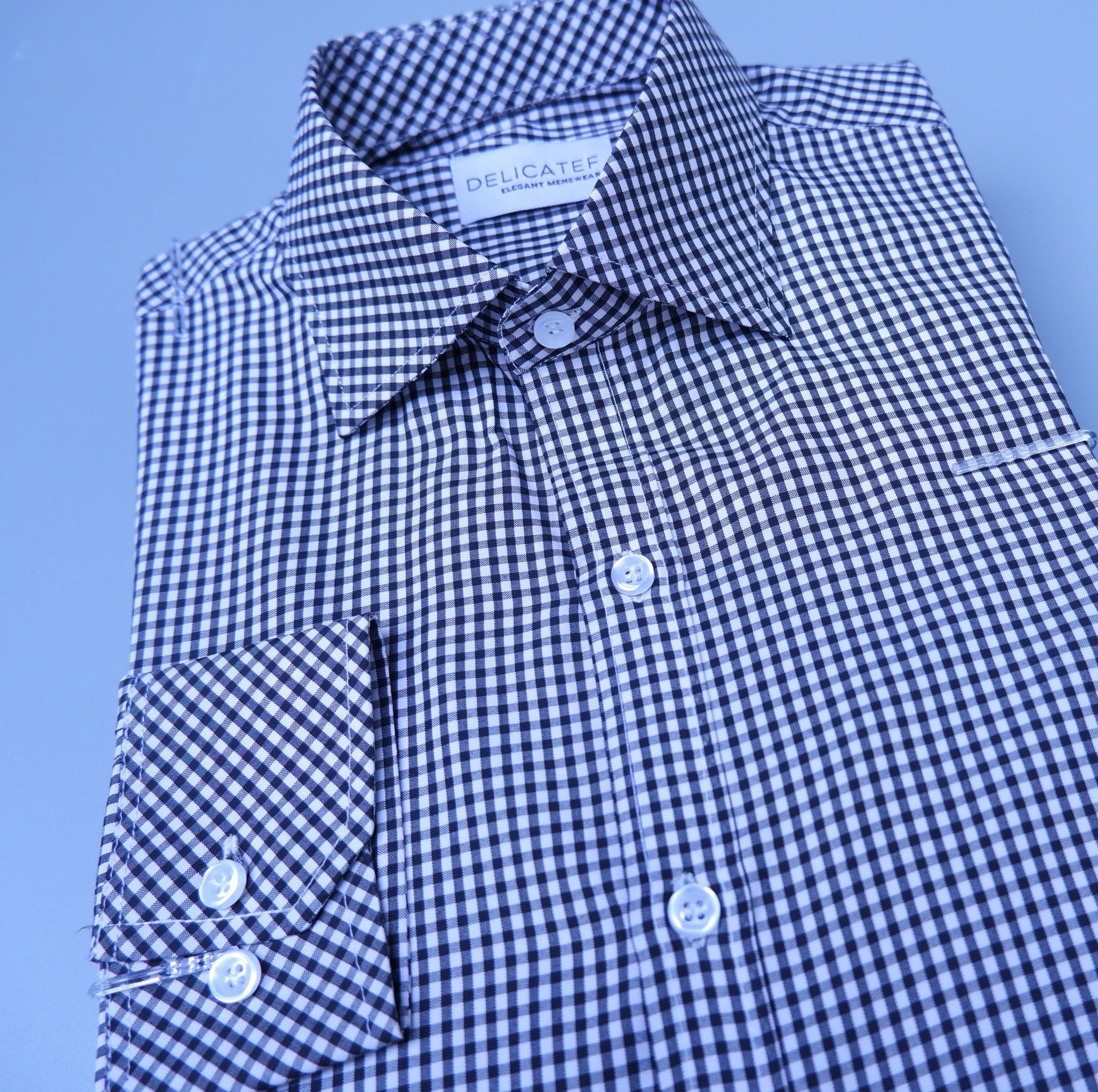  Sơ Mi Ca Rô Đen - Spread Collar - checkered shirt 