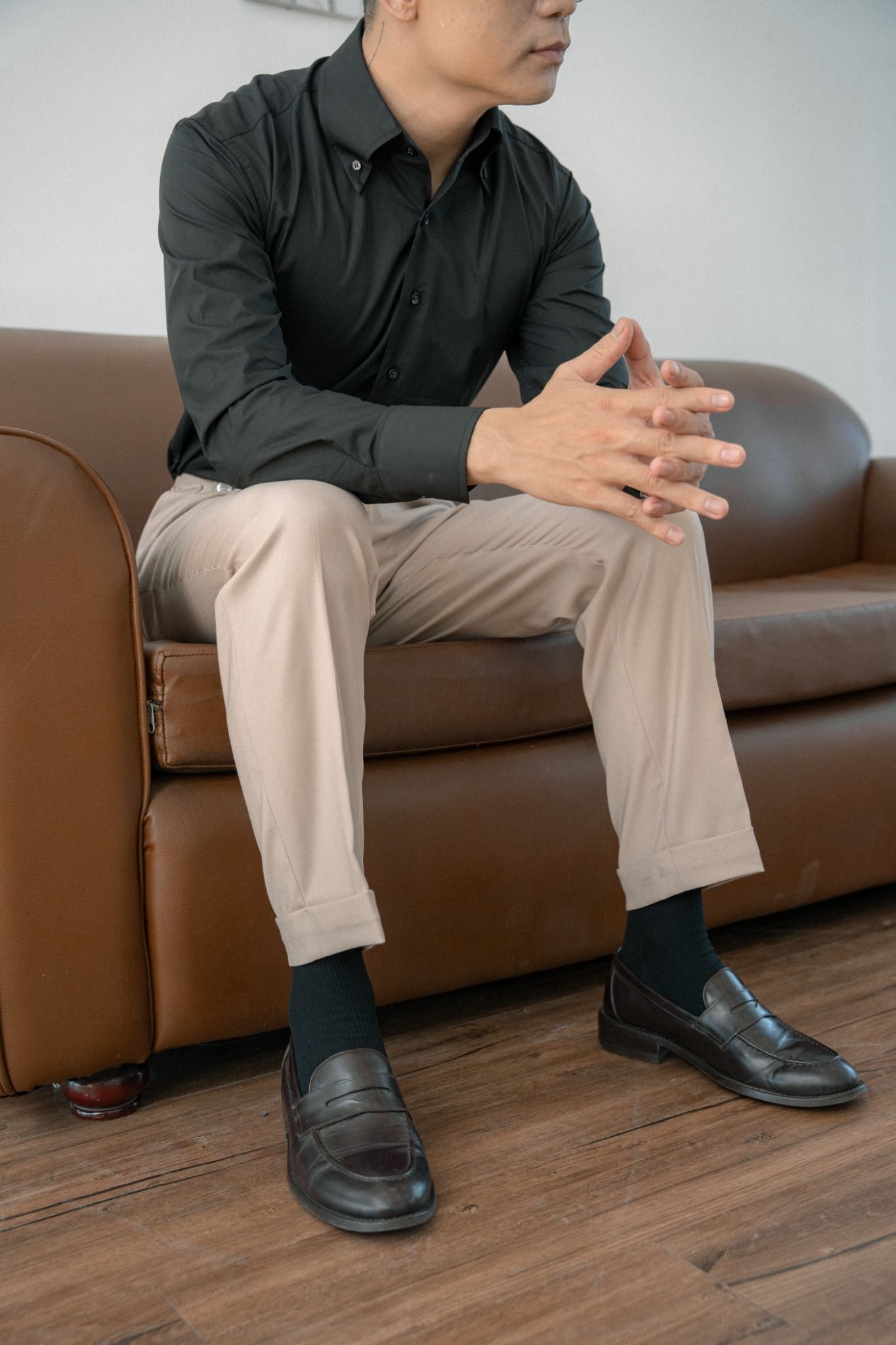  Quần âu side tab màu beige/ Sidetab trouser Beige Color 