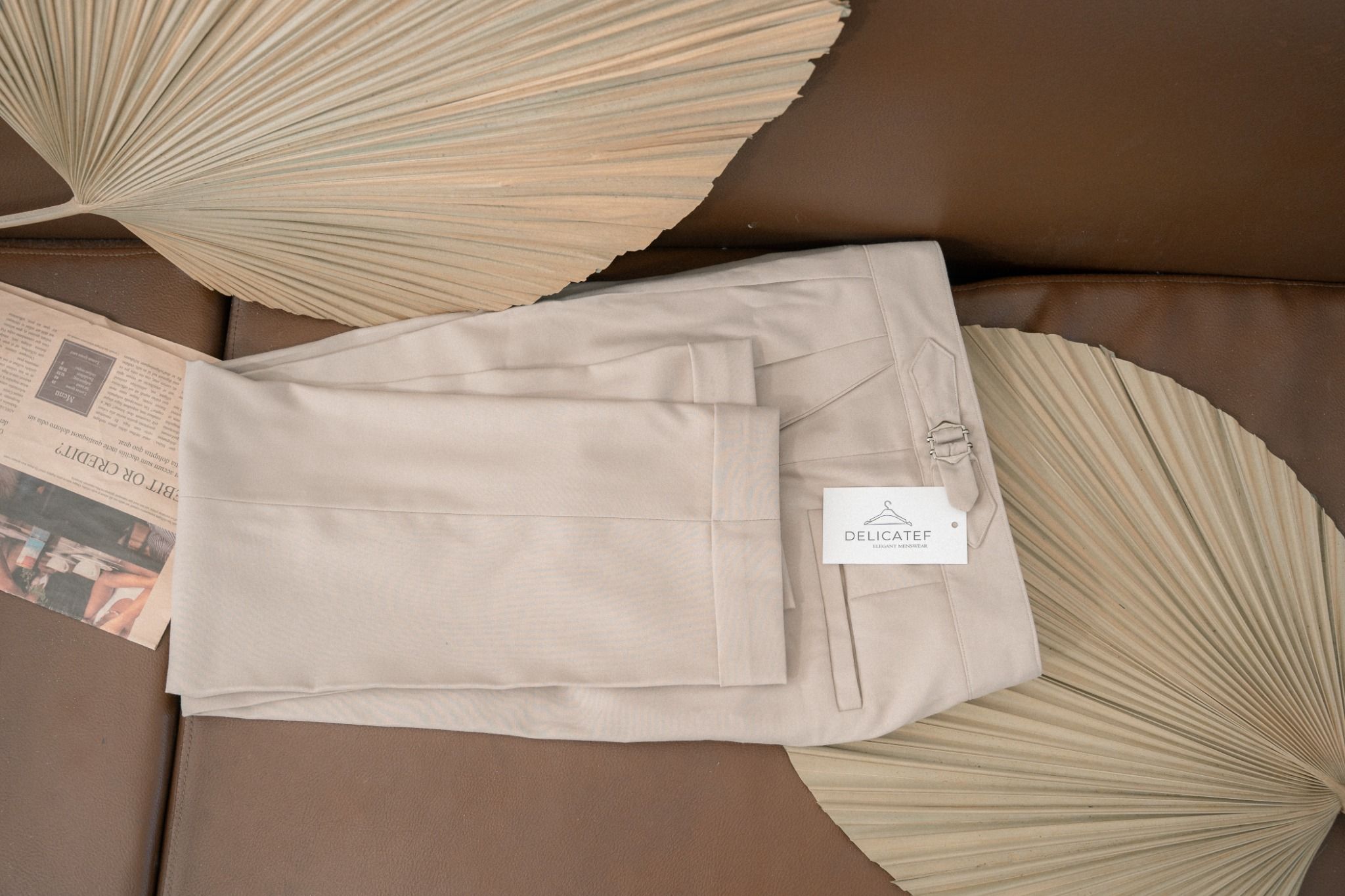  Quần âu side tab màu beige/ Sidetab trouser Beige Color 