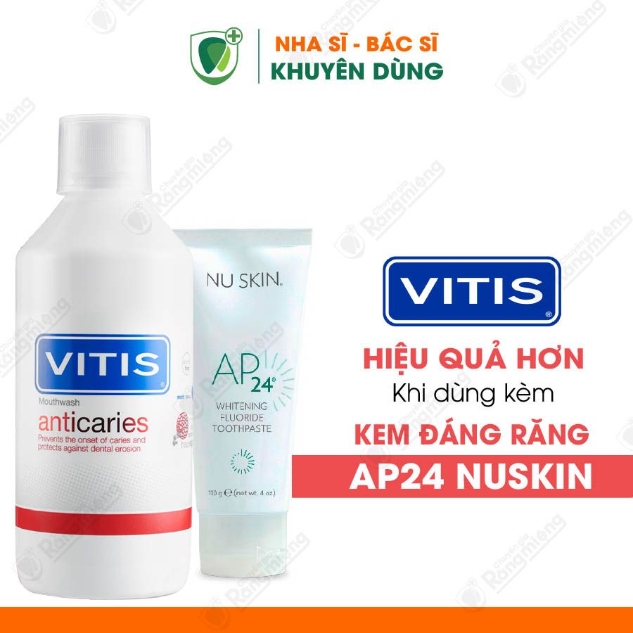 Nước súc miệng ngừa sâu răng Vitis Anticaries 500ml