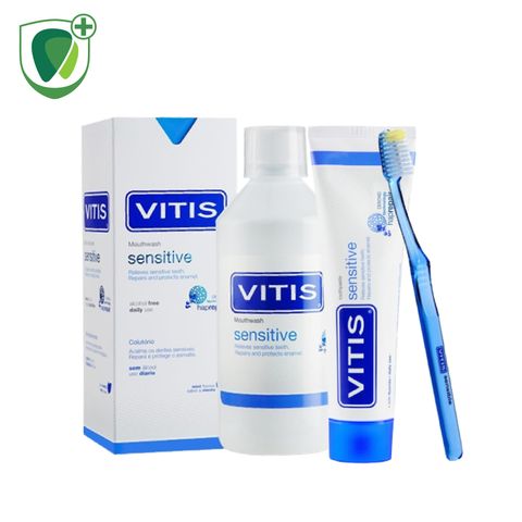 Bộ sản phẩm điều trị và ngăn ngừa ê buốt răng Vitis Sensitive Mixed Pack