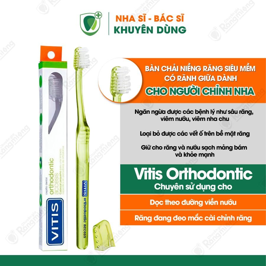 Bàn chải chăm sóc răng chỉnh nha Vitis Orthodontic