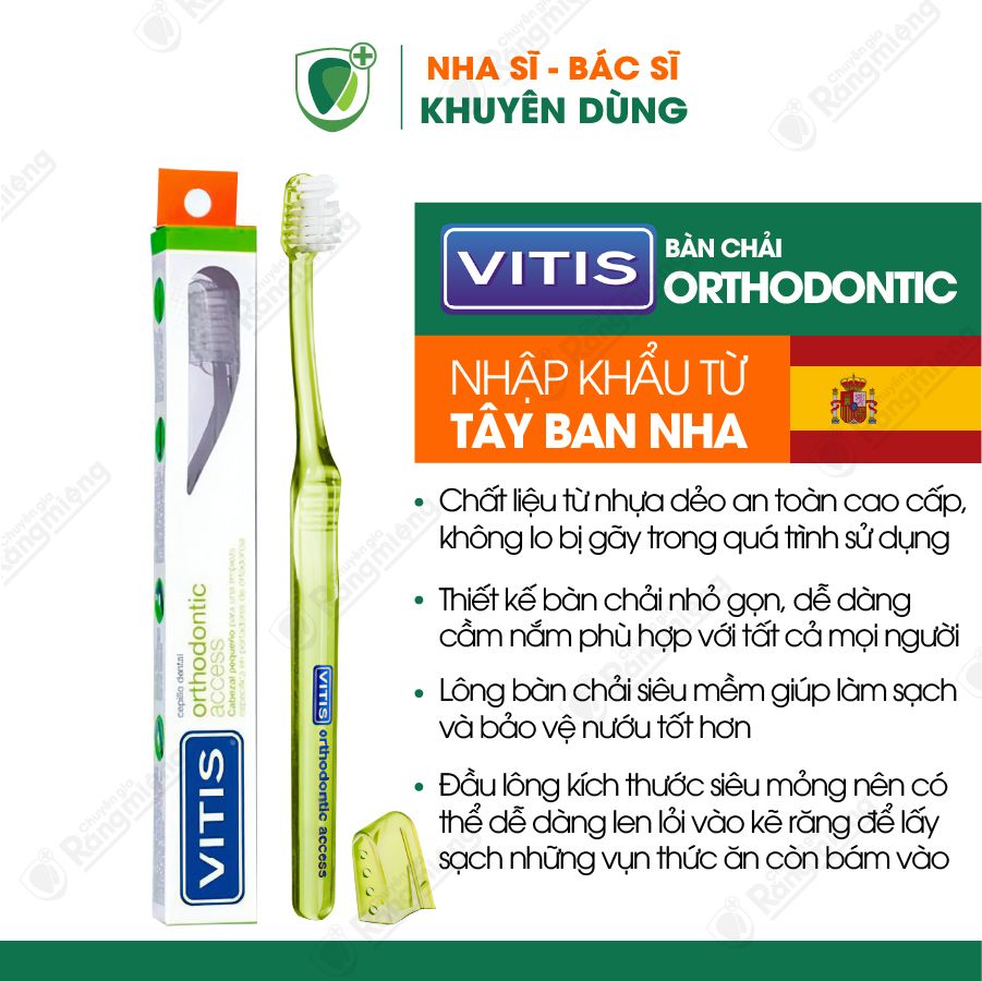 Bàn chải chăm sóc răng chỉnh nha Vitis Orthodontic