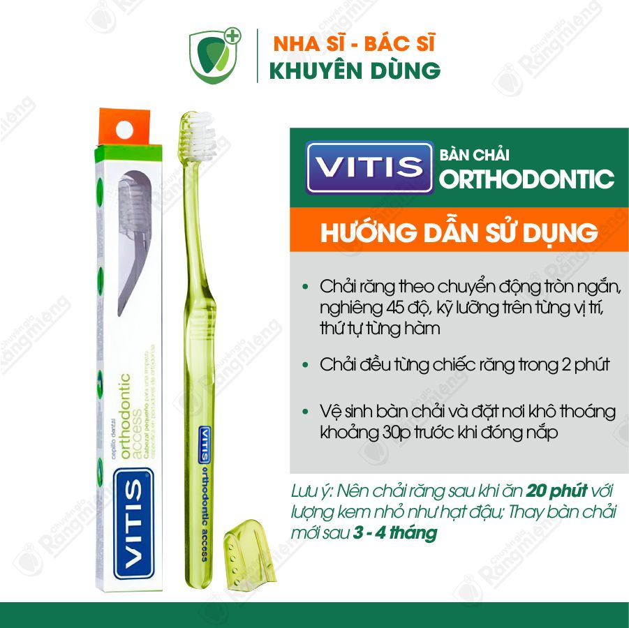 Bàn chải chăm sóc răng chỉnh nha Vitis Orthodontic