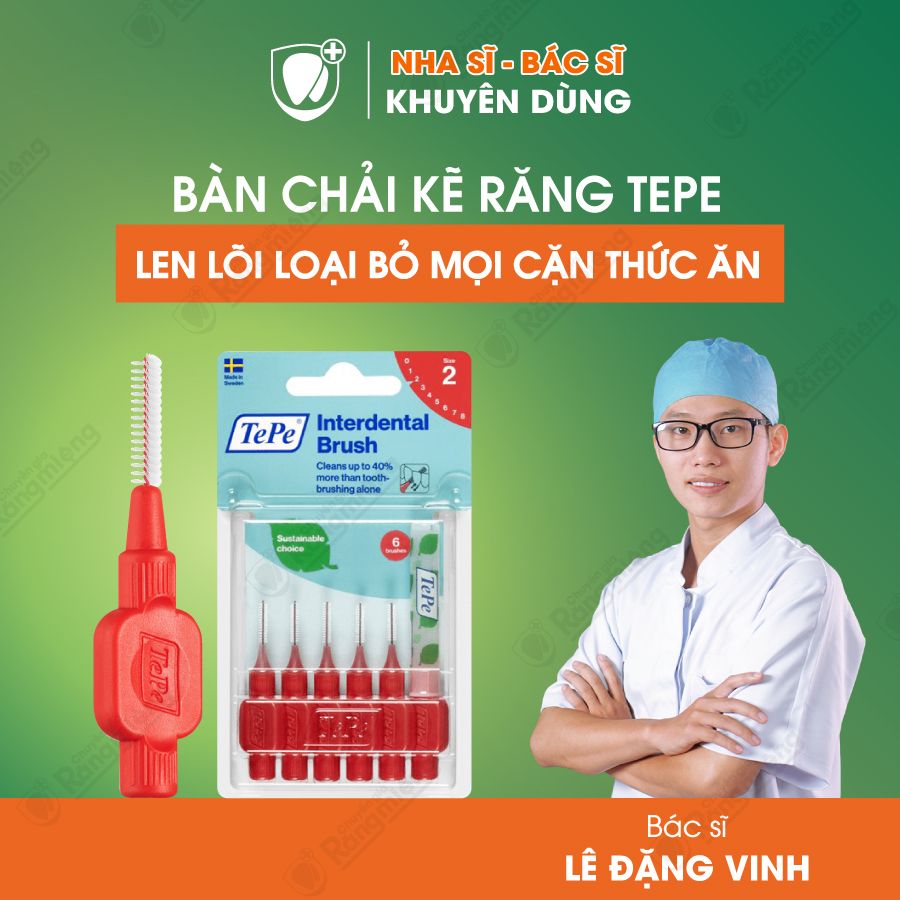 Bàn chải kẽ răng cơ bản Tepe IDB 0.4mm hồng Original Pink