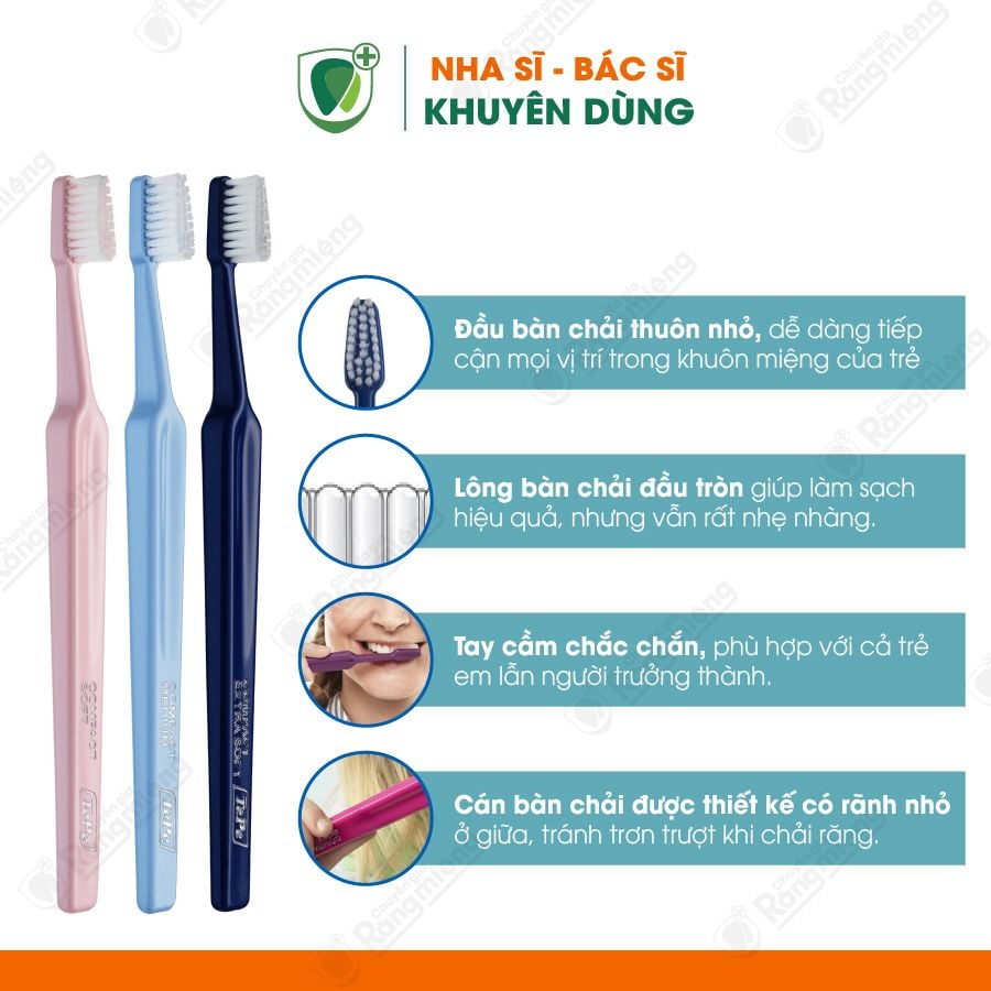 Bàn chải đánh răng cho trẻ 5-11 tuổi Tepe Select Compact