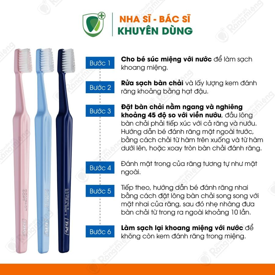 Bàn chải đánh răng cho trẻ 5-11 tuổi Tepe Select Compact