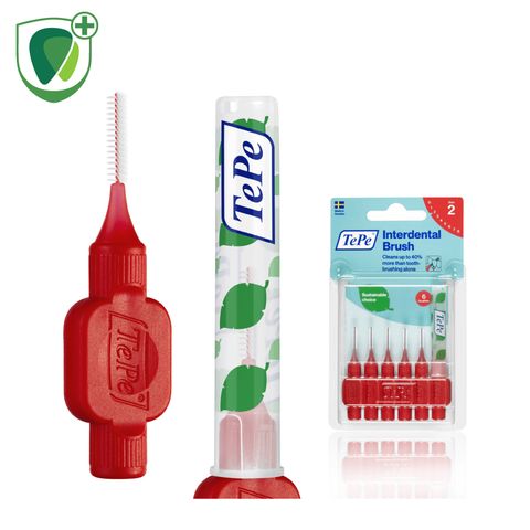 Bàn chải kẽ răng cơ bản Tepe IDB 0.5mm màu đỏ Original Red