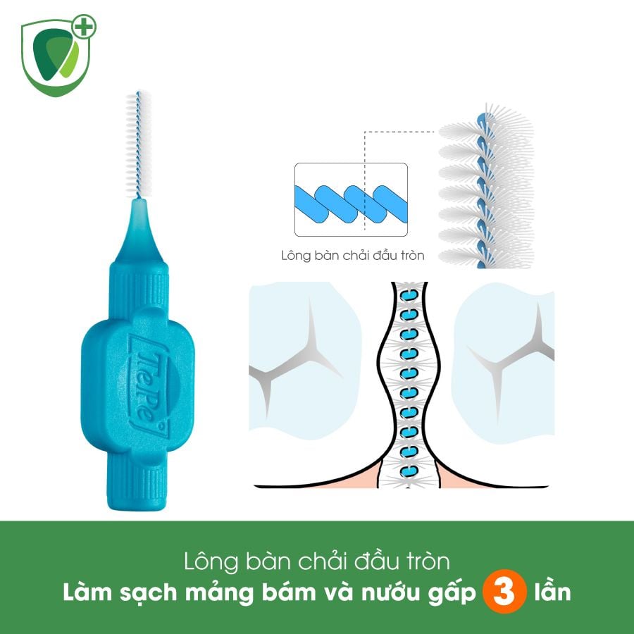 Bàn chải kẽ răng cơ bản Tepe IDB 0.6mm xanh dương Original Blue