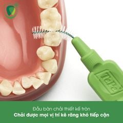 Bàn chải kẽ răng cơ bản Tepe IDB 0.8mm xanh lá Original Green