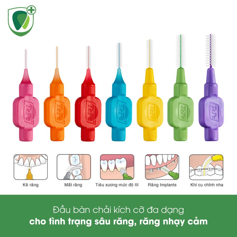 Bàn chải kẽ răng cơ bản Tepe IDB 1.1mm tím Original Purple