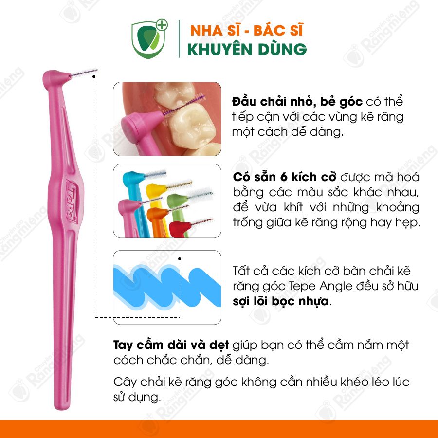 Bàn chải kẽ răng góc mix Tepe IDB Angle Mix