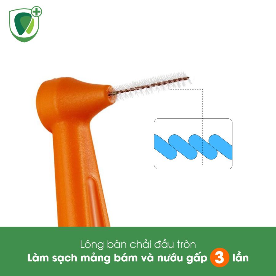 Bàn chải kẽ răng góc Tepe IDB 0.45mm cam Angle Orange