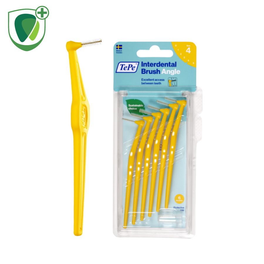 Bàn chải kẽ răng góc Tepe IDB 0.7mm vàng Angle Yellow