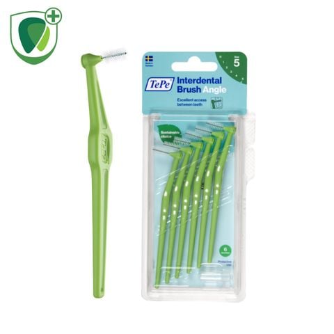 Bàn chải kẽ răng góc Tepe IDB 0.8mm xanh lá Angle Green