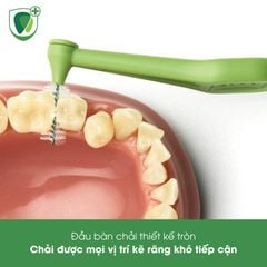 Bàn chải kẽ răng góc Tepe IDB 0.8mm xanh lá Angle Green