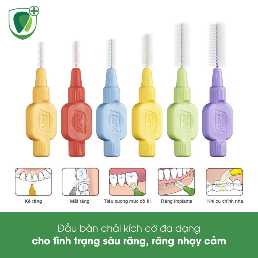 Bàn chải kẽ răng siêu mềm Tepe IDB 0.45mm màu cam X-soft Orange