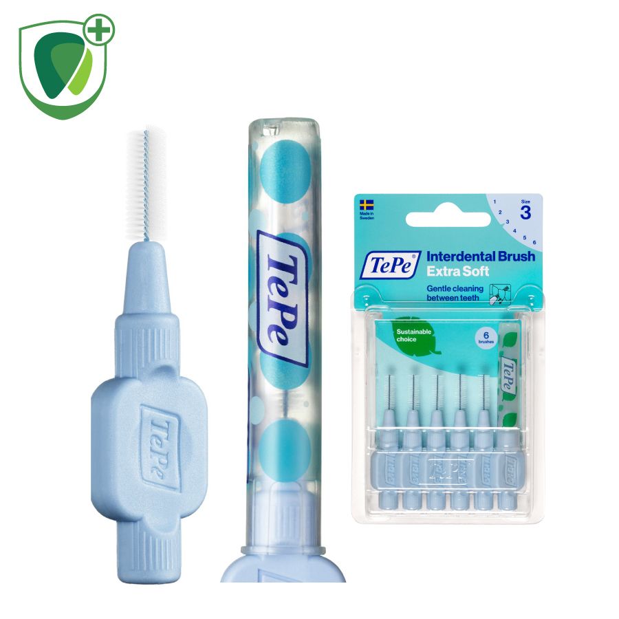 Bàn chải kẽ răng siêu mềm Tepe IDB 0.6mm xanh lam X-soft Blue