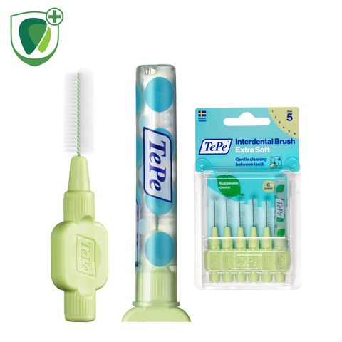 Bàn chải kẽ răng siêu mềm Tepe IDB 0.8mm xanh lá X-soft Green