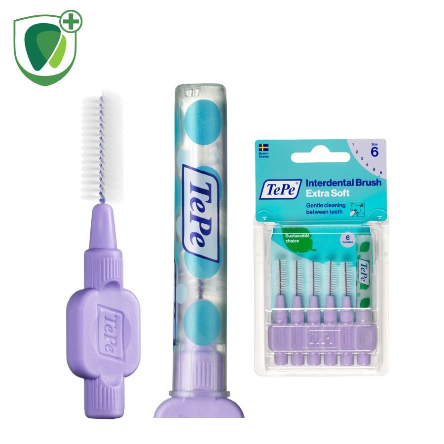 Bàn chải kẽ răng siêu mềm Tepe IDB 1.1mm màu tím X-soft Purple