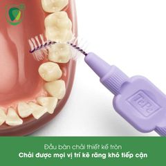 Bàn chải kẽ răng siêu mềm Tepe IDB 1.1mm màu tím X-soft Purple