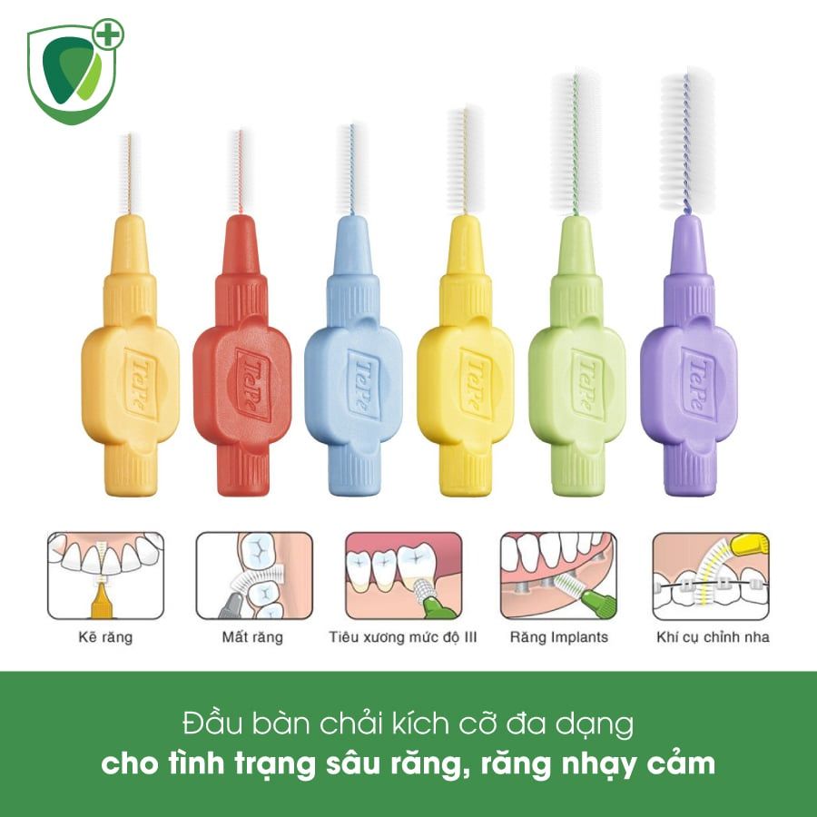 Bàn chải kẽ răng siêu mềm Tepe IDB 1.1mm màu tím X-soft Purple