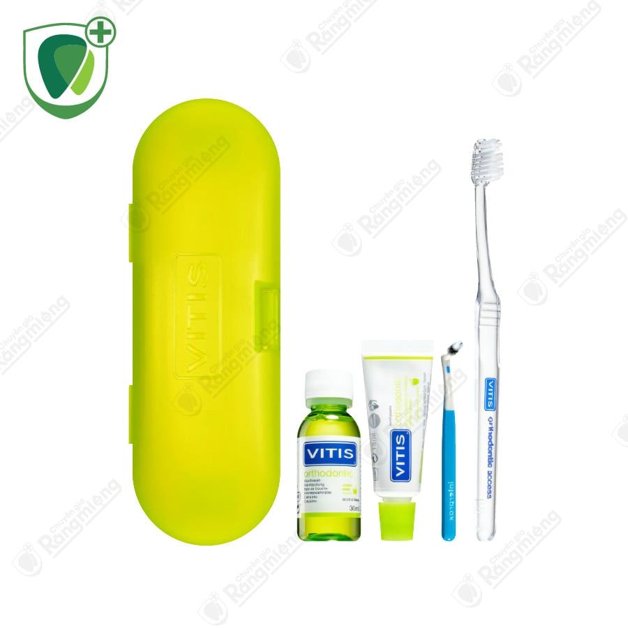 Bộ sản phẩm chăm sóc răng chỉnh nha Vitis Orthodontic Access Kit (4 món)
