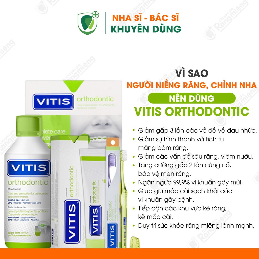 Bộ chăm sóc dành cho răng chỉnh nha Vitis Orthodontic Mixed Pack