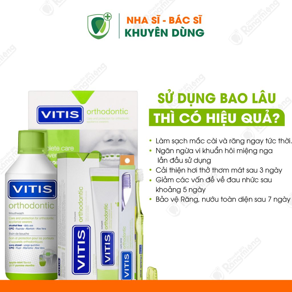 Bộ chăm sóc dành cho răng chỉnh nha Vitis Orthodontic Mixed Pack