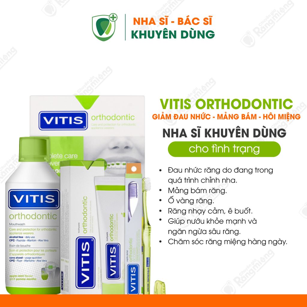 Bộ chăm sóc dành cho răng chỉnh nha Vitis Orthodontic Mixed Pack