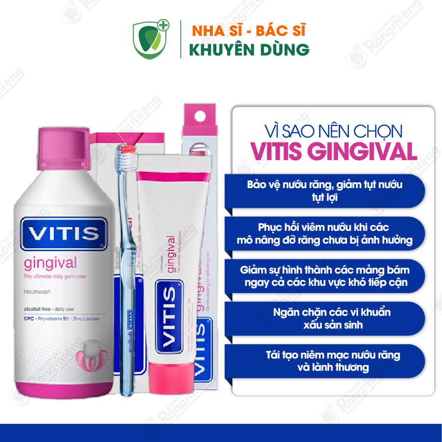 Bộ chăm sóc nướu răng Vitis Gingival Mixed Pack