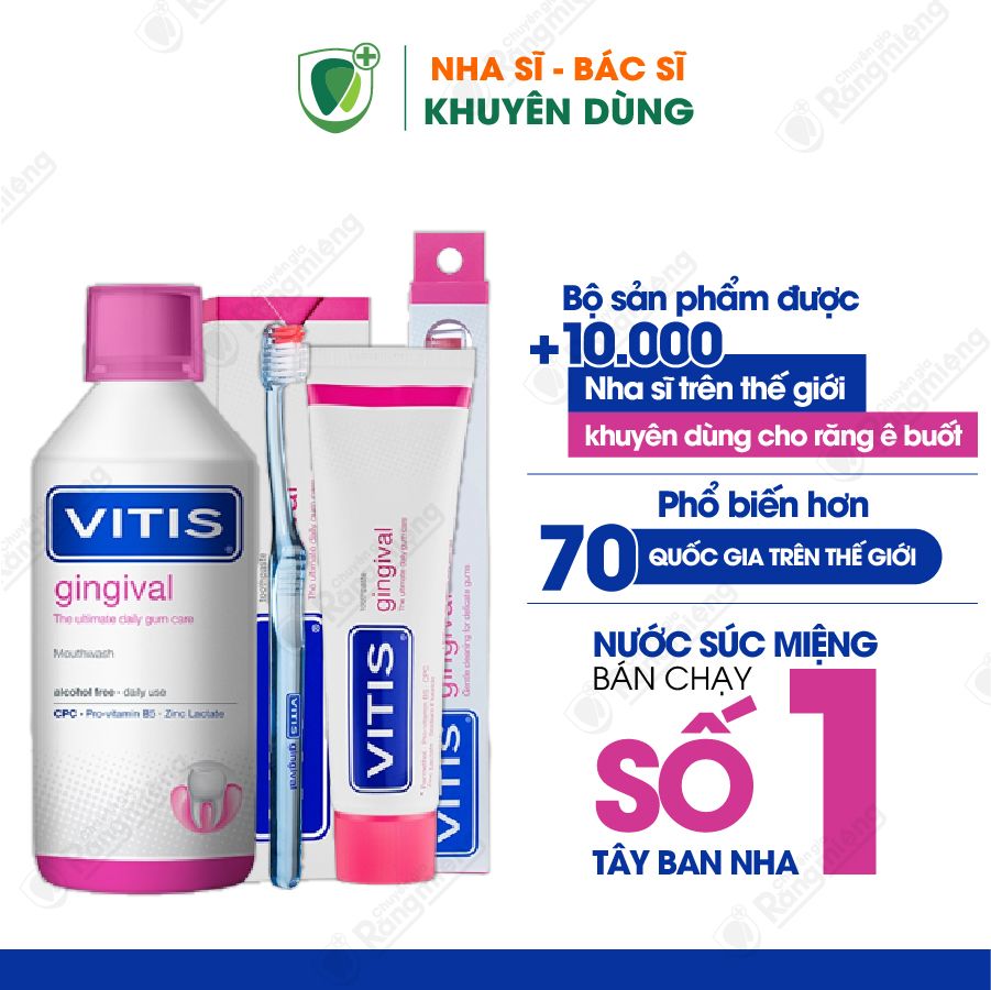 Bộ chăm sóc nướu răng Vitis Gingival Mixed Pack