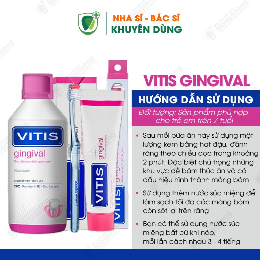 Bộ chăm sóc nướu răng Vitis Gingival Mixed Pack