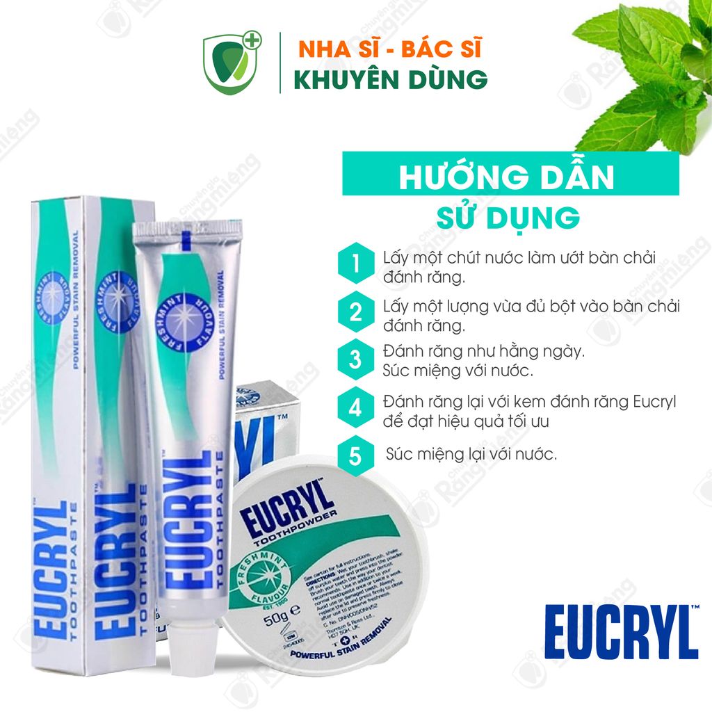 Combo làm trắng răng Eucryl