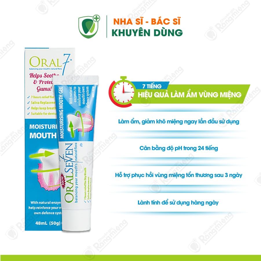 Gel bôi giữ ẩm miệng Oral7 Moisturising 50g