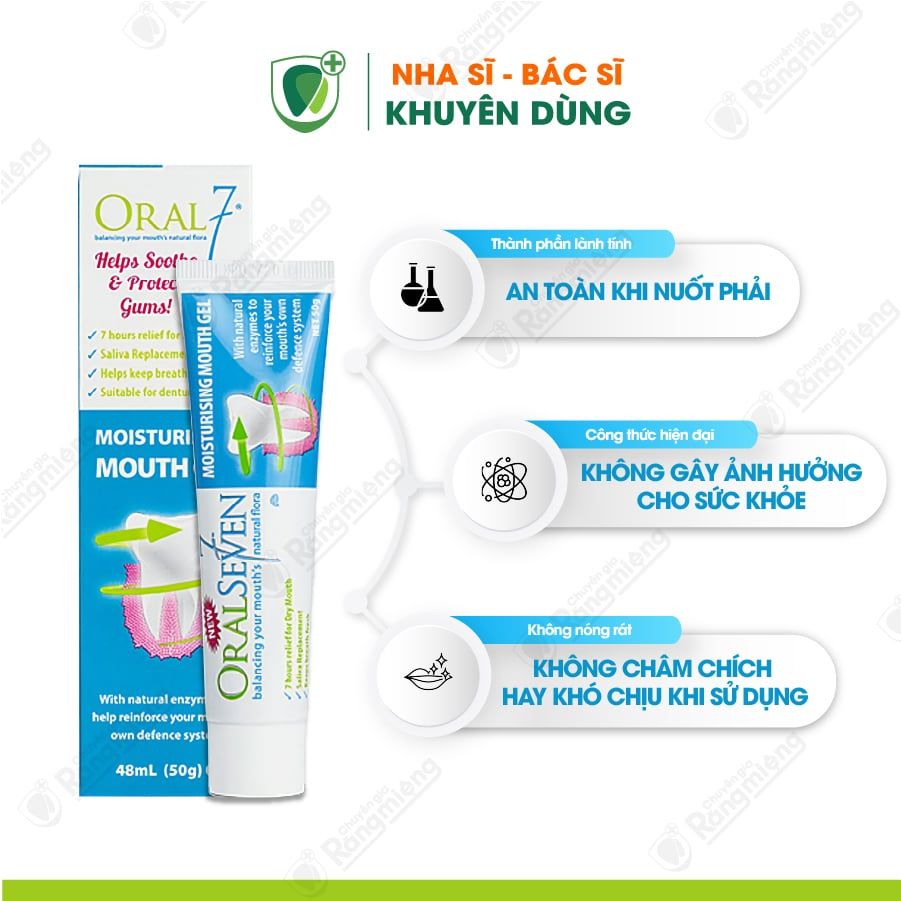 Gel bôi giữ ẩm miệng Oral7 Moisturising 50g