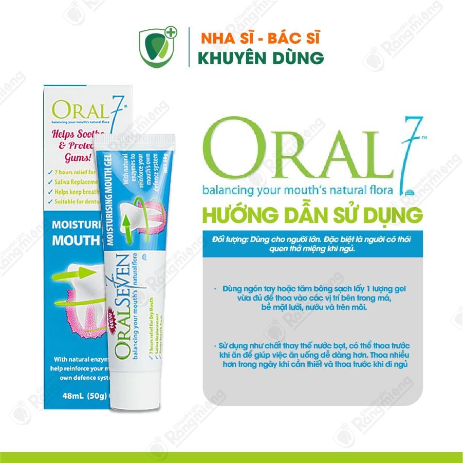 Gel bôi giữ ẩm miệng Oral7 Moisturising 50g