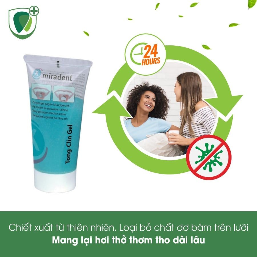 Gel làm sạch lưỡi, trị hôi miệng Tong-Clin Gel