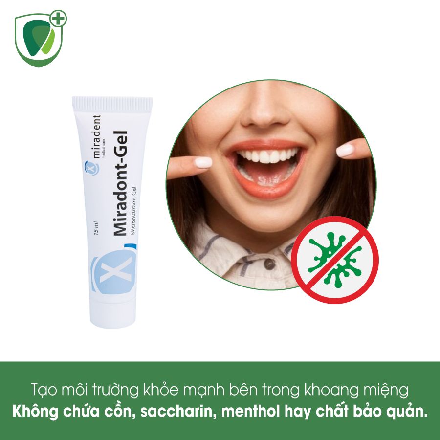 Gel trị lở miệng tinh chất dạng micro Miradont - Gel