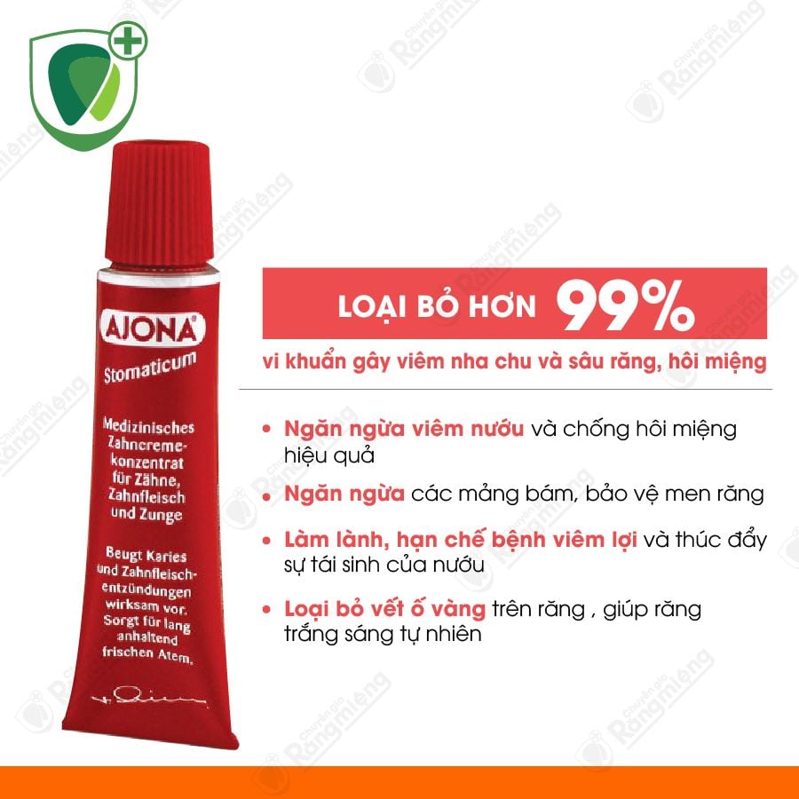 Kem đánh răng Ajona cải thiện mùi hơi thở 25g