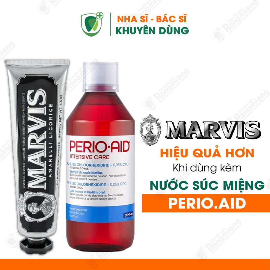 Kem Đánh Răng Marvis Amarelli Mint (màu đen) 85ml