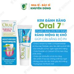 Kem đánh răng giữ ẩm Oral7 Moisturising Toothpaste 75ml/105gr