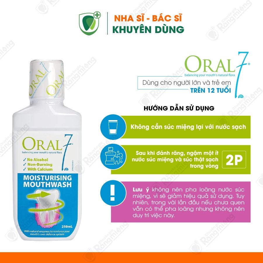 Nước súc miệng giữ ẩm ORAL7 dùng cho người khô miệng