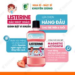 Nước súc miệng trẻ em Listerine Kids Mouthwash 250ml