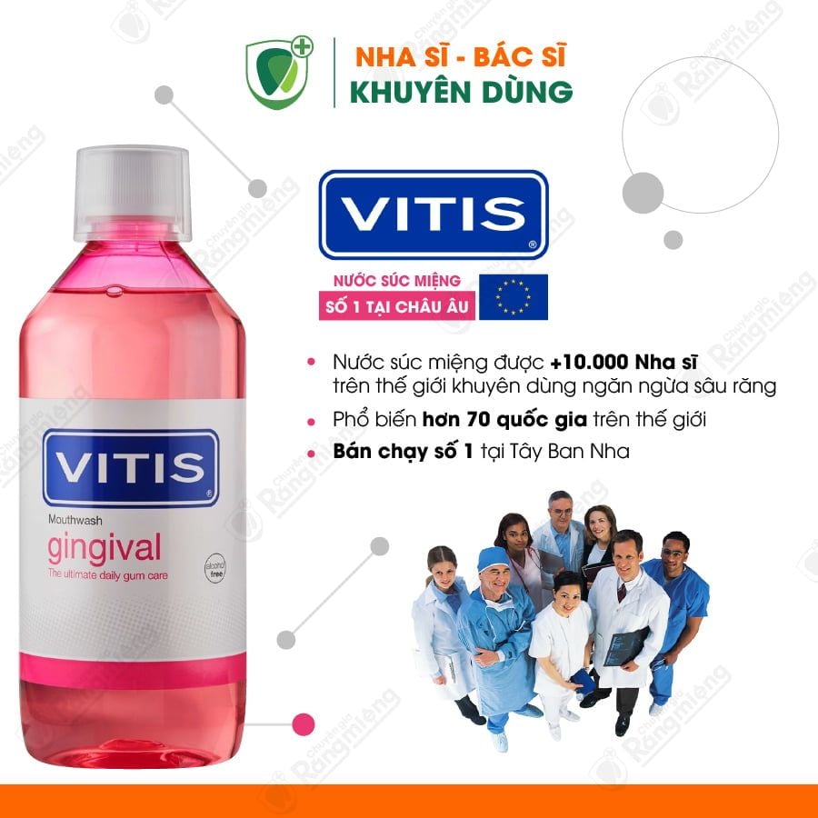 Nước súc miệng cho nướu nhạy cảm Vitis Gingival