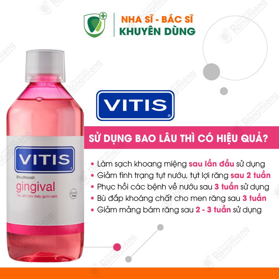 Nước súc miệng cho nướu nhạy cảm Vitis Gingival