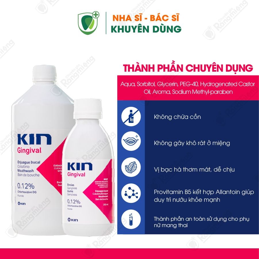 Nước Súc Miệng Kin Gingival Mouthwash 250ml/1000ml