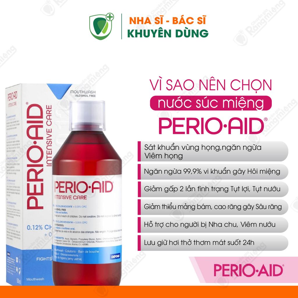 Nước súc miệng sát khuẩn Perio-Aid Intensive Care