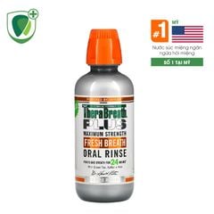 Nước Súc Miệng ngăn Hôi Miệng Số 1 Tại Mỹ - Therabreath Plus Oral Rinse Peppermint - Chai 473ml